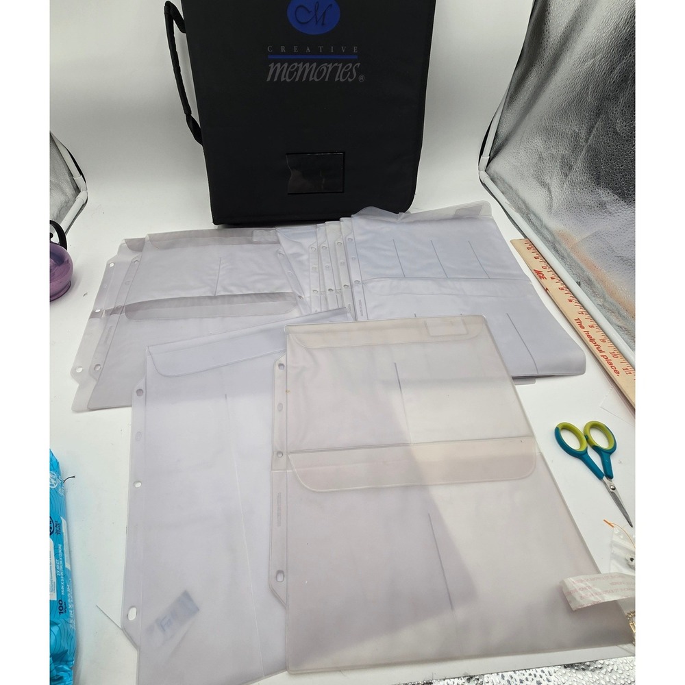 Creative Memories 3 Ring Binder Sticker Organizer Scrapbook 9 Protective Sheets